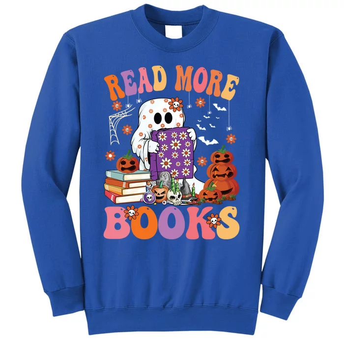 Read More Books Lover Halloween Cute Boo Ghost Reading Books Gift Sweatshirt