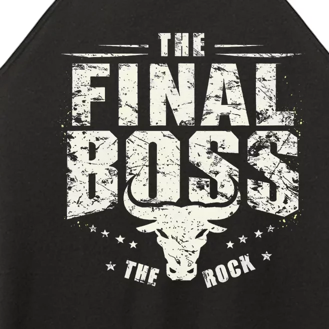 Rock Music Boss Final White Design Fun Music Lover Women’s Perfect Tri Rocker Tank