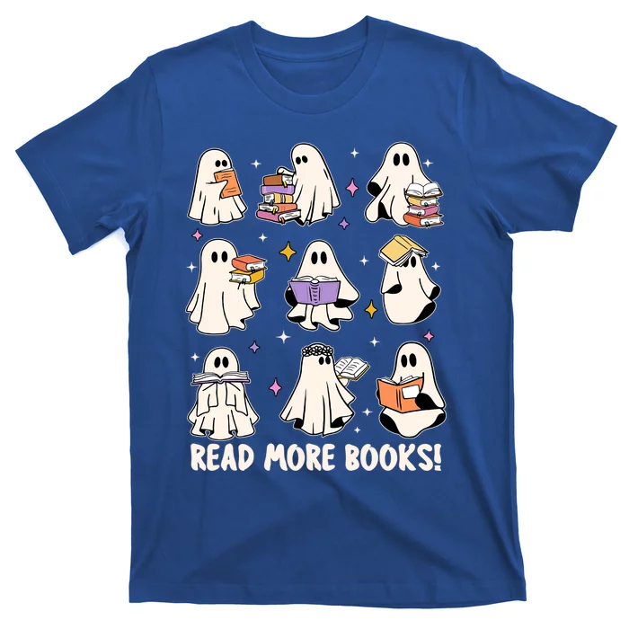 Read More Books Retro Cute Ghost Halloween Reading Books Meaningful Gift T-Shirt