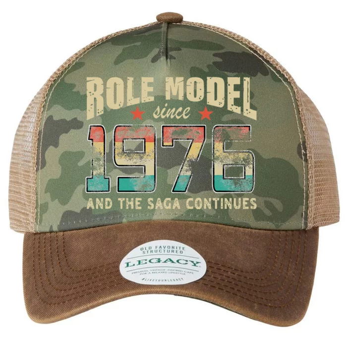 Role Model Born 1976 And The Saga Continues Birthday Legacy Tie Dye Trucker Hat