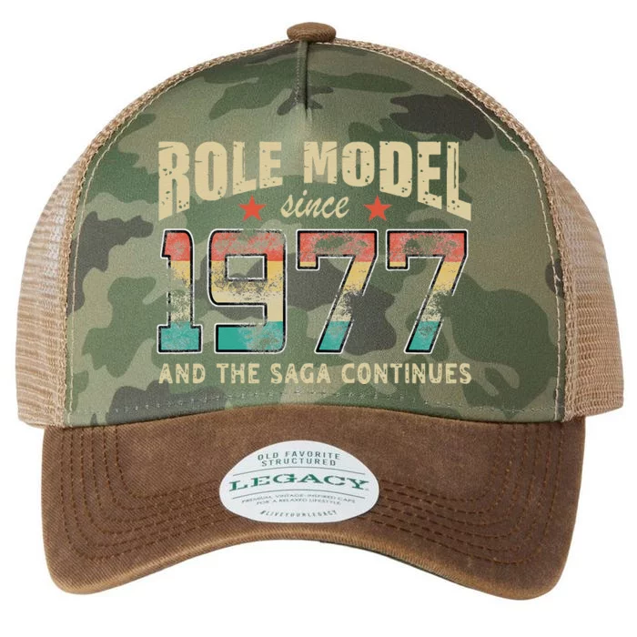 Role Model Born 1977 And The Saga Continues Birthday Legacy Tie Dye Trucker Hat