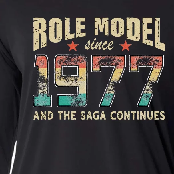 Role Model Born 1977 And The Saga Continues Birthday Cooling Performance Long Sleeve Crew