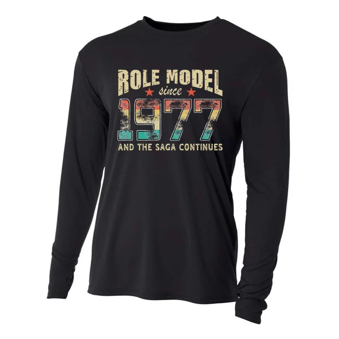 Role Model Born 1977 And The Saga Continues Birthday Cooling Performance Long Sleeve Crew