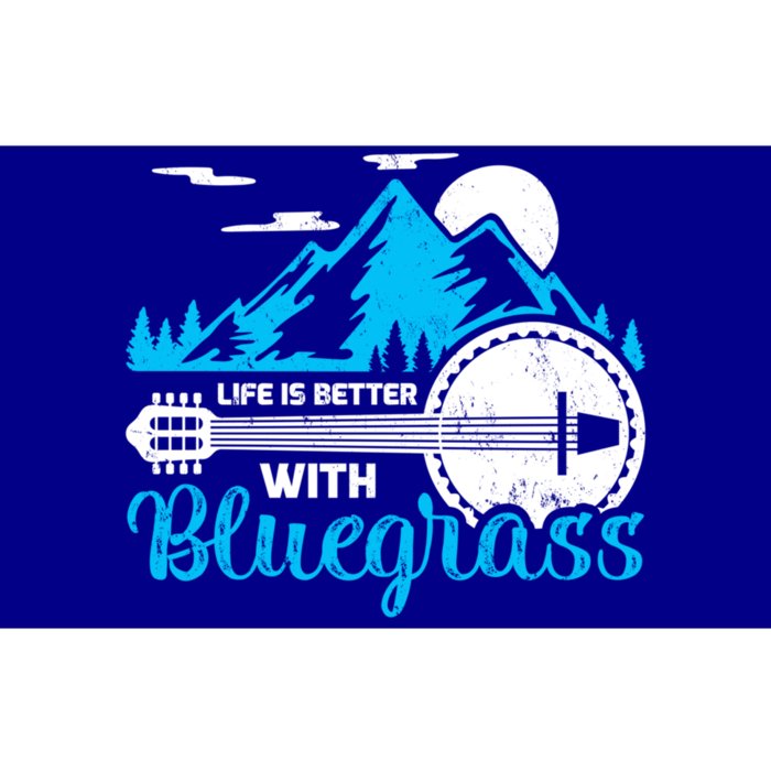 Retro Mountain Banjo Life Is Better With Bluegrass Gift Bumper Sticker