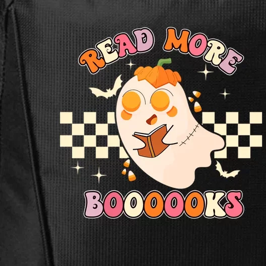 Read More Booooks Cute Ghost Reading Books Halloween Costume Funny Gift City Backpack