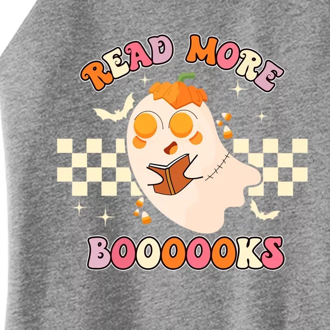 Read More Booooks Cute Ghost Reading Books Halloween Costume Funny Gift Women’s Perfect Tri Rocker Tank