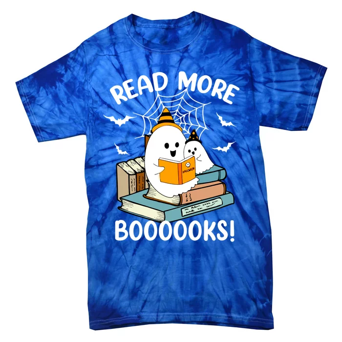 Read More Boooooks Cute Ghost Read More Boooooks Halloween Gift Tie-Dye T-Shirt