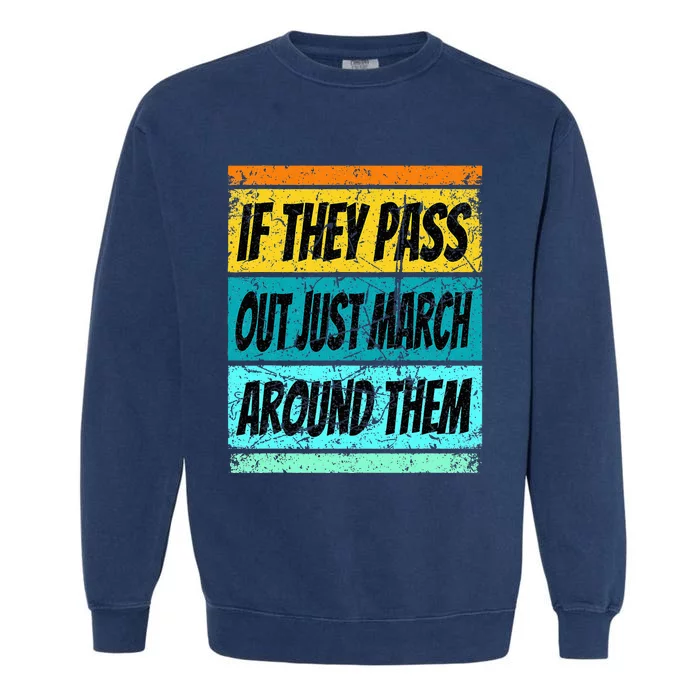 Retro Marching Band Pass Out Band Camp Garment-Dyed Sweatshirt