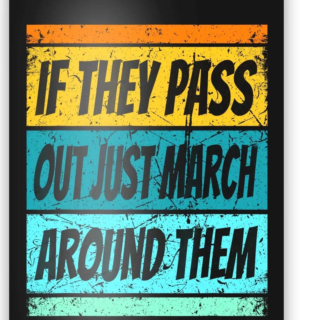 Retro Marching Band Pass Out Band Camp Men Women Kids Poster