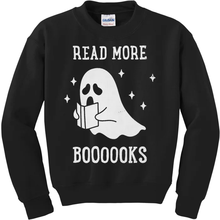 Read More Boooooks Cute Ghost Read More Boooooks Halloween Kids Sweatshirt