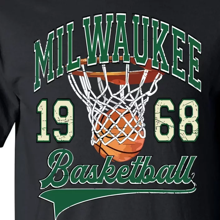 Retro Milwaukee Basketball 1968 Tall T-Shirt