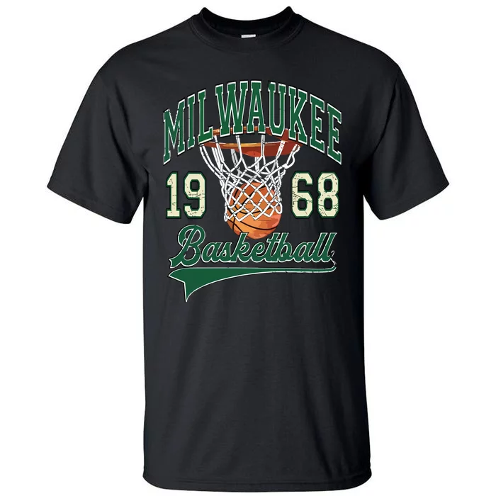 Retro Milwaukee Basketball 1968 Tall T-Shirt