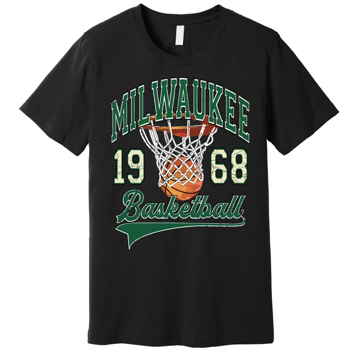 Retro Milwaukee Basketball 1968 Premium T-Shirt