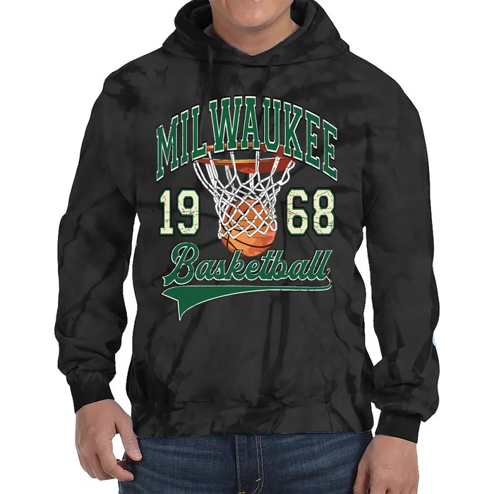 Retro Milwaukee Basketball 1968 Tie Dye Hoodie