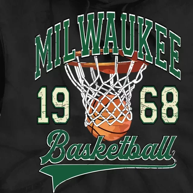 Retro Milwaukee Basketball 1968 Tie Dye Hoodie