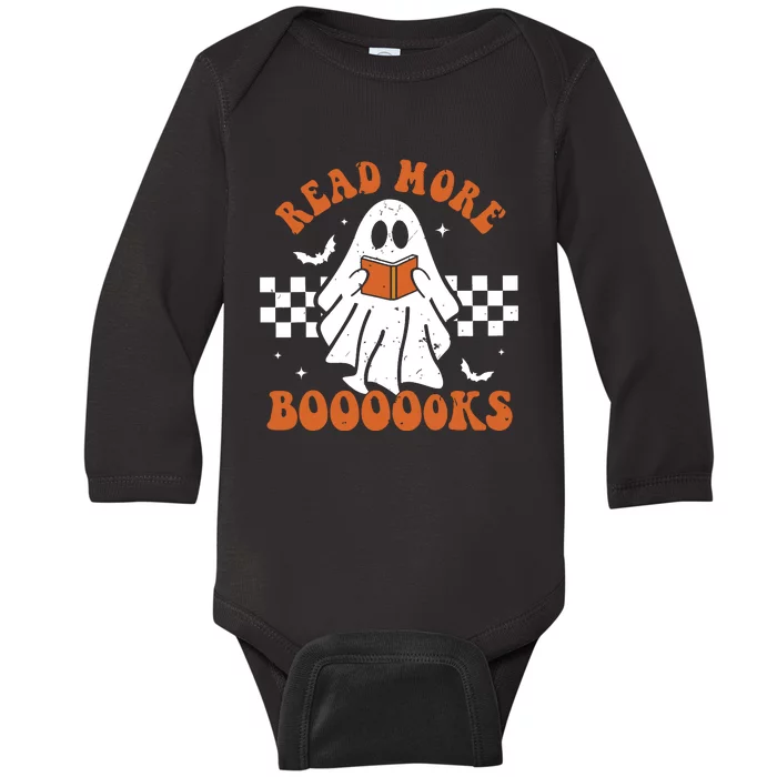 Read More Books Cute Ghost Reading Book Teacher Halloween Baby Long Sleeve Bodysuit