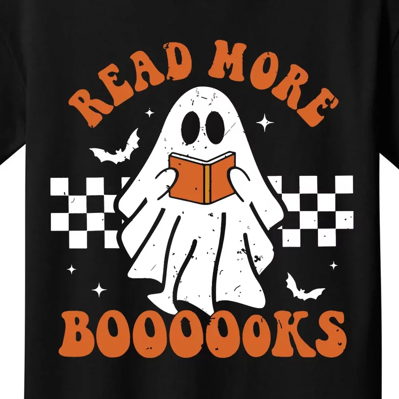 Read More Books Cute Ghost Reading Book Teacher Halloween Kids T-Shirt