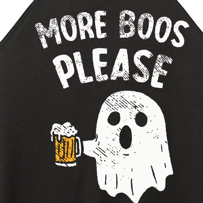 Retro More Boos Please Ghost Beer Halloween Costume Women’s Perfect Tri Rocker Tank