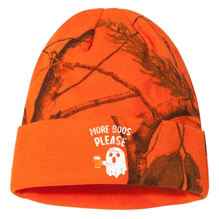 Retro More Boos Please Ghost Beer Halloween Costume Kati - 12in Camo Beanie