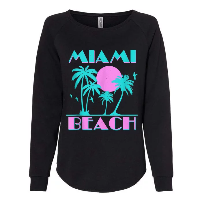 Retro Miami Beach 70s 80s Style Vintage Men Women Womens California Wash Sweatshirt