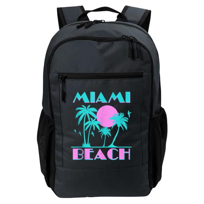 Retro Miami Beach 70s 80s Style Vintage Men Women Daily Commute Backpack