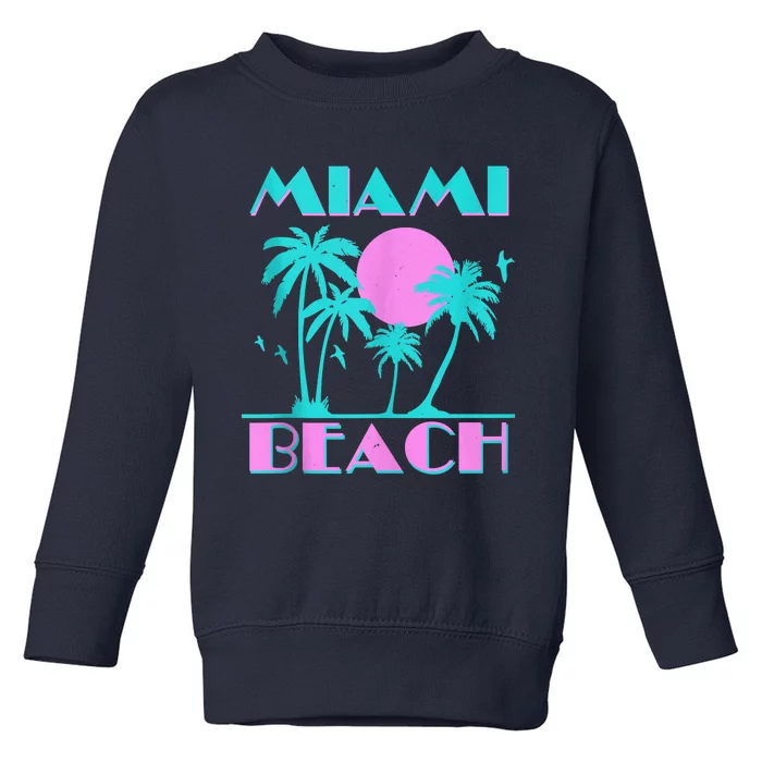 Retro Miami Beach 70s 80s Style Vintage Men Women Toddler Sweatshirt