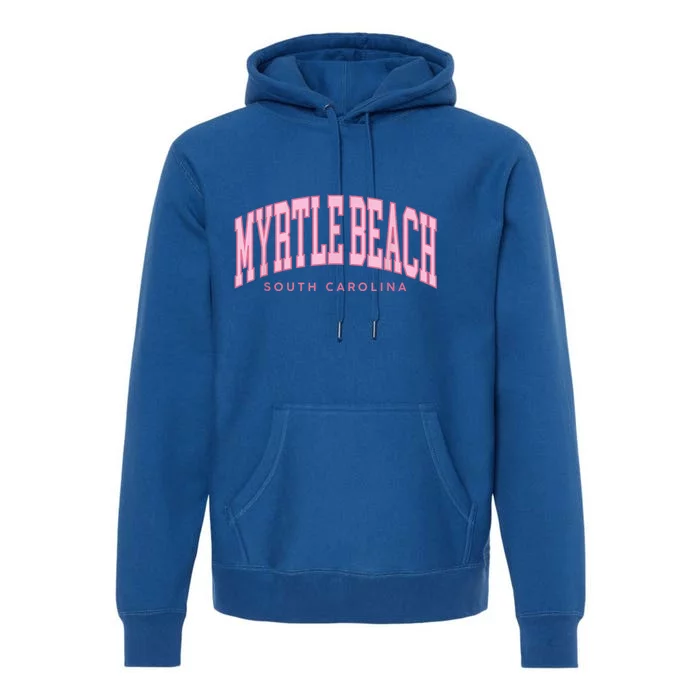 Retro Myrtle Beach, South Carolina beach wo girl summer Premium Hoodie