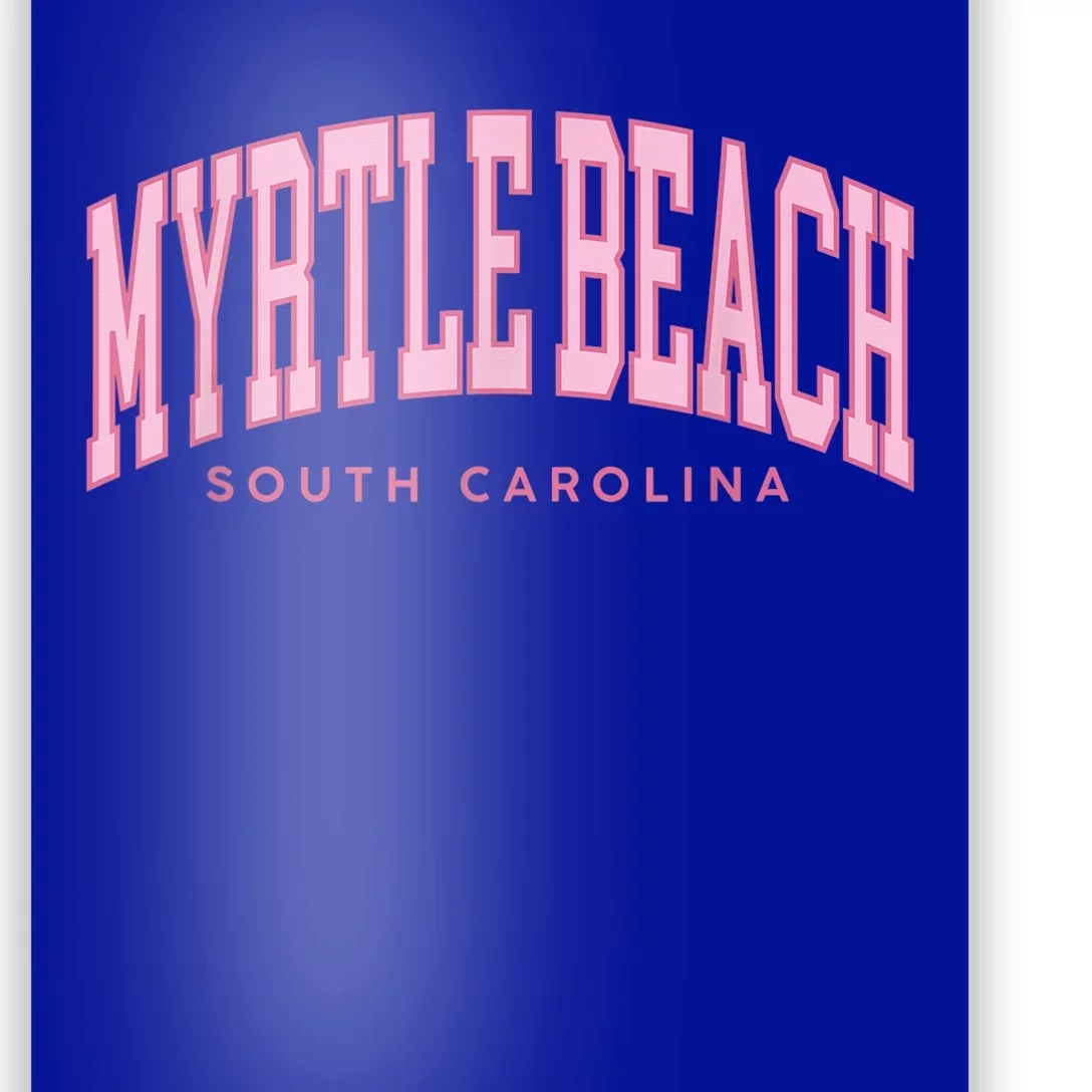 Retro Myrtle Beach, South Carolina beach wo girl summer Poster