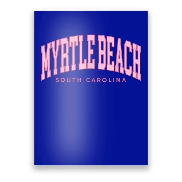 Retro Myrtle Beach, South Carolina beach wo girl summer Poster