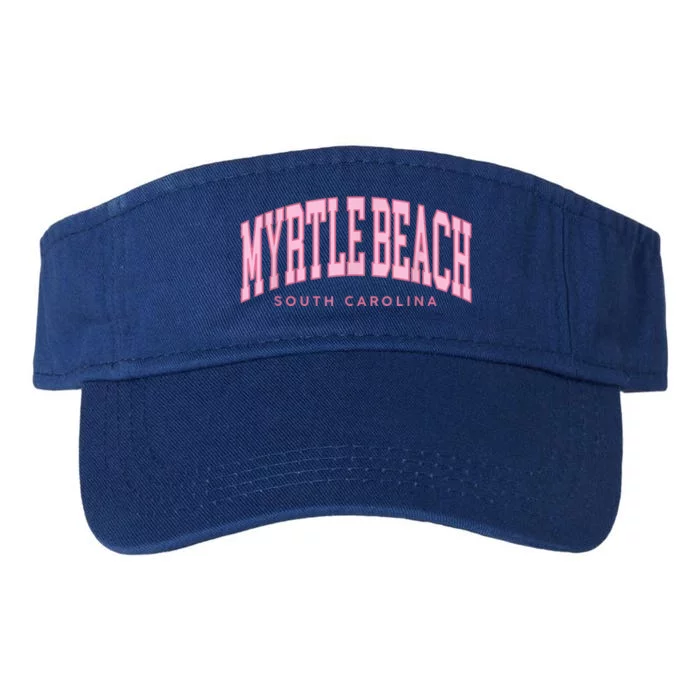 Retro Myrtle Beach, South Carolina beach wo girl summer Valucap Bio-Washed Visor