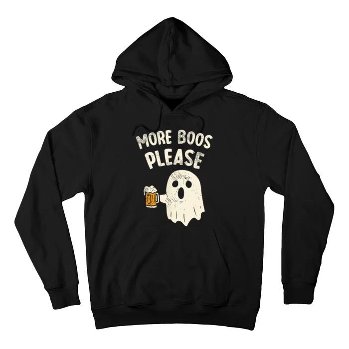 Retro More Boos Please Ghost Beer Halloween Costume Hoodie