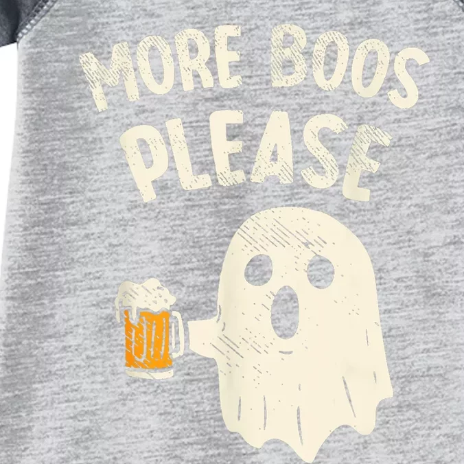 Retro More Boos Please Ghost Beer Halloween Costume Infant Baby Jersey Bodysuit