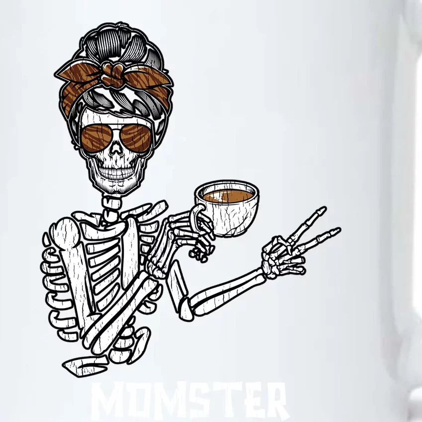 Retro Messy Bun Skeleton Ing Coffee Momster Mama Mom Great Gift Black Color Changing Mug