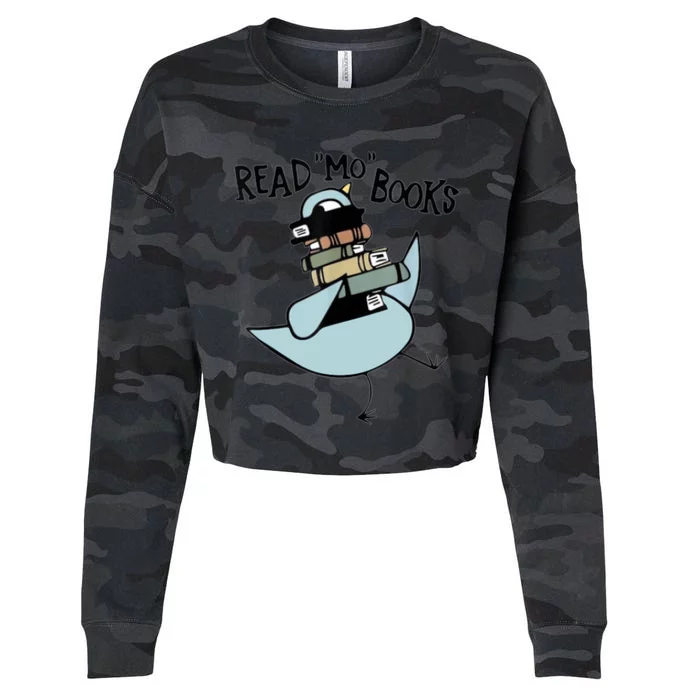 Read Mo Books Pigeon Library Reading Books Reader 2024 Cropped Pullover Crew