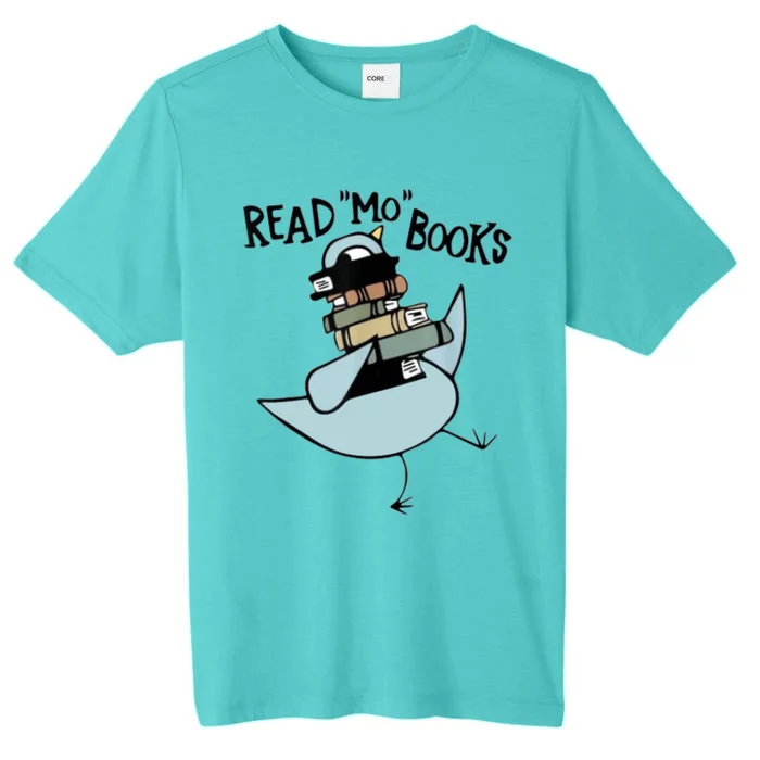 Read Mo Books Pigeon Library Reading Books Reader 2024 ChromaSoft Performance T-Shirt