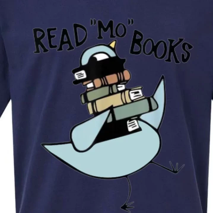 Read Mo Books Pigeon Library Reading Books Reader 2024 Sueded Cloud Jersey T-Shirt