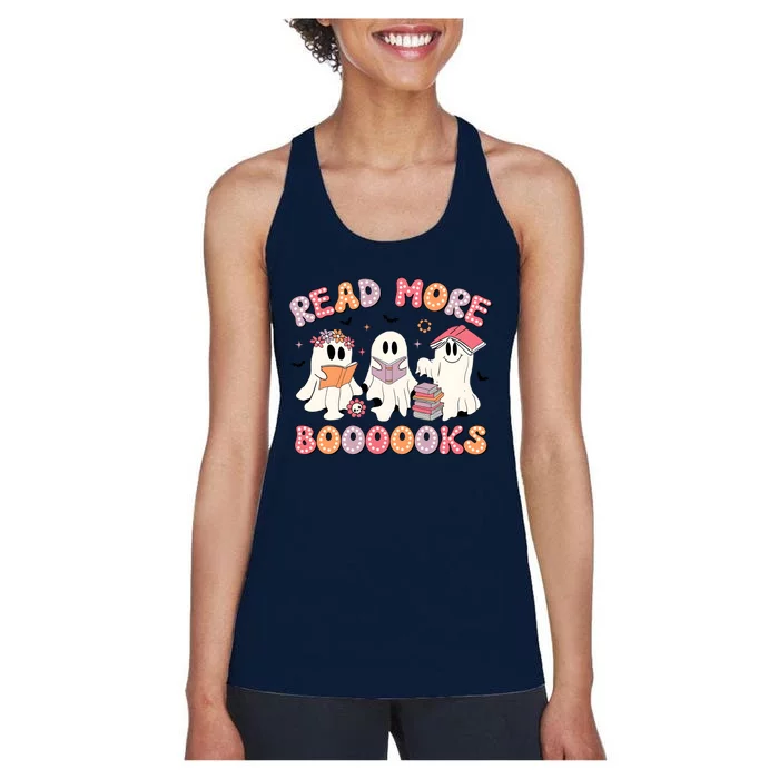 Read More Books Spooky Halloween Women's Racerback Tank