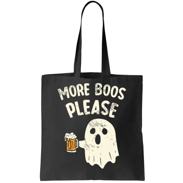 Retro More Boos Please Ghost Beer Halloween Costume Tote Bag