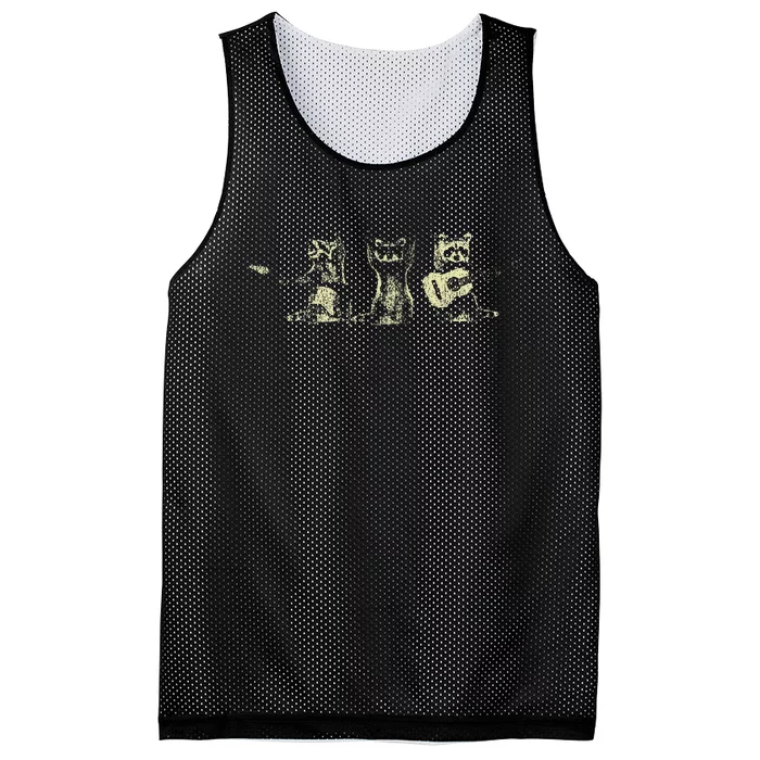 Raccoon Music Band Electric Acoustic Guitar Racoons Mesh Reversible Basketball Jersey Tank