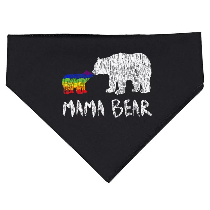 Rainbow Mama Bear Always Forever Love Support Pride Lgbtq USA-Made Doggie Bandana