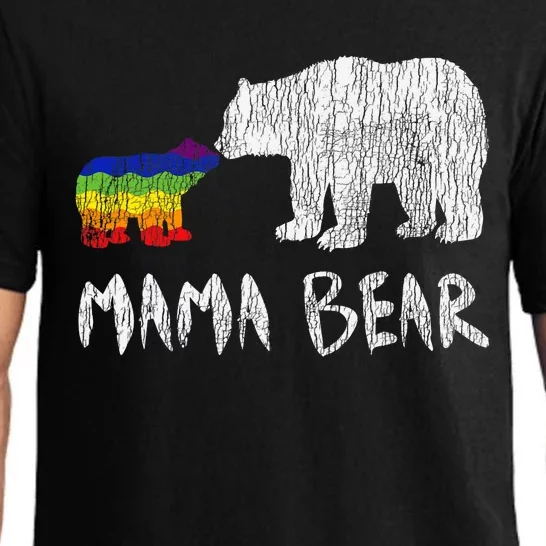 Rainbow Mama Bear Always Forever Love Support Pride Lgbtq Pajama Set