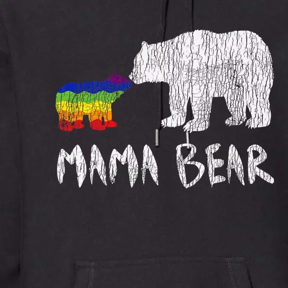 Rainbow Mama Bear Always Forever Love Support Pride Lgbtq Premium Hoodie