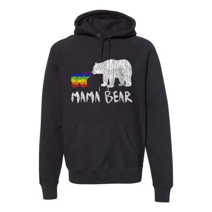 Rainbow Mama Bear Always Forever Love Support Pride Lgbtq Premium Hoodie