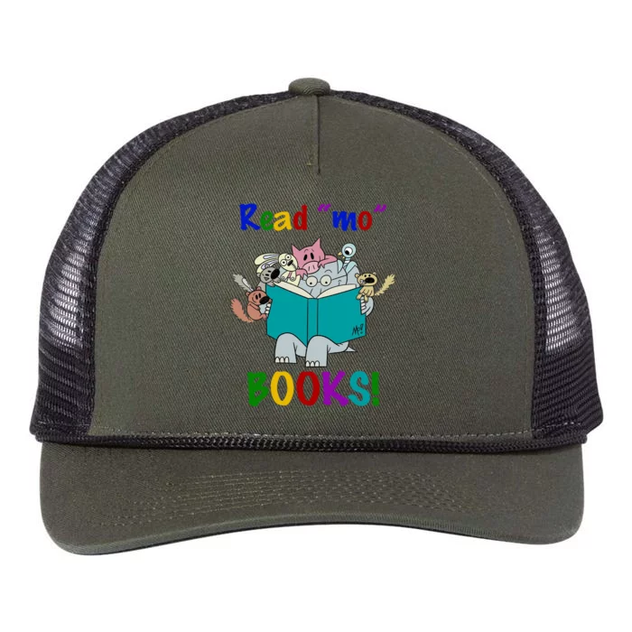 Read Mo Books Elephant Animals Retro Rope Trucker Hat Cap