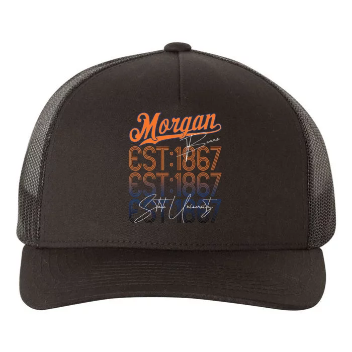 Retro Morgan Back To State University Yupoong Adult 5-Panel Trucker Hat