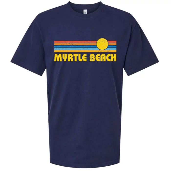 Retro Myrtle Beach Sunset Vintage Throwback Sueded Cloud Jersey T-Shirt