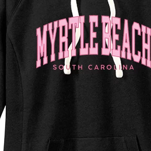 Retro Myrtle Beach South Carolina Beach Summer Women's Fleece Hoodie