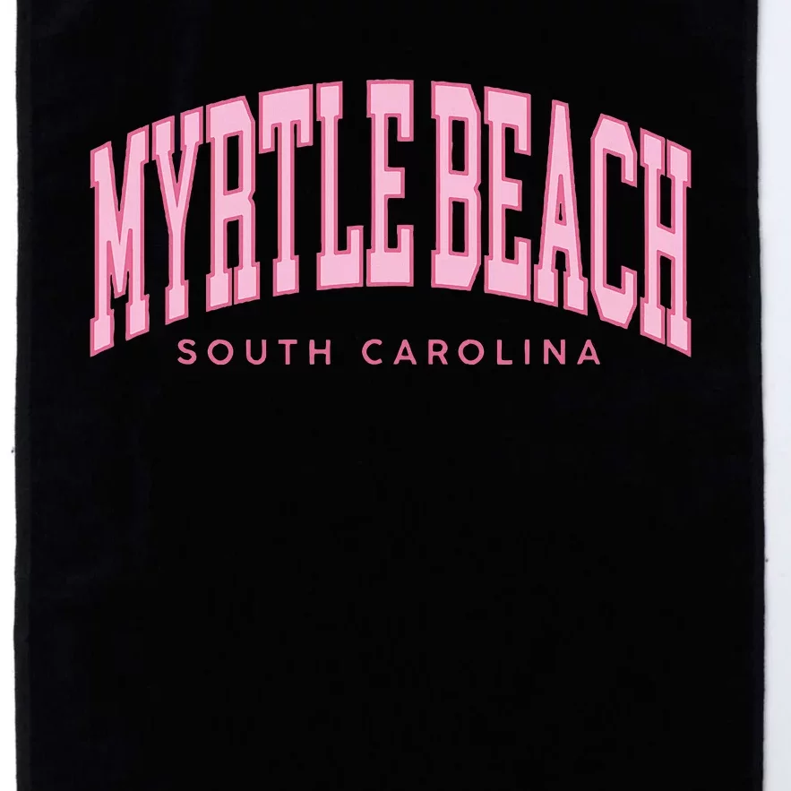 Retro Myrtle Beach South Carolina Beach Summer Platinum Collection Golf Towel