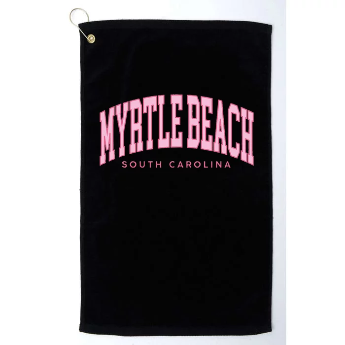 Retro Myrtle Beach South Carolina Beach Summer Platinum Collection Golf Towel