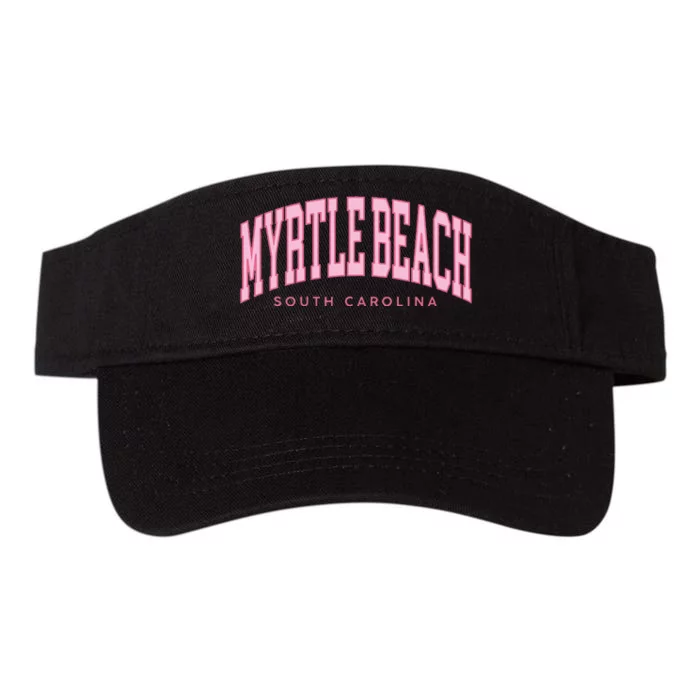 Retro Myrtle Beach South Carolina Beach Summer Valucap Bio-Washed Visor